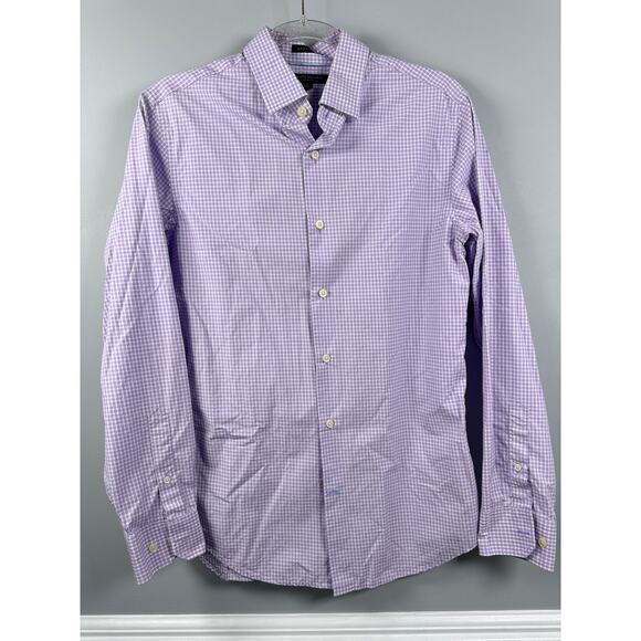 Banana Republic Men's S 120S Supima Cotton Purple Button Front Short - Picture 1 of 6